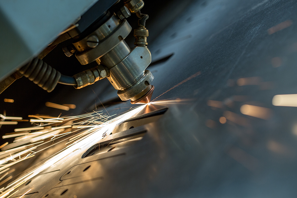 Laser,Cutting,Of,Metal,Sheet,,Close-up