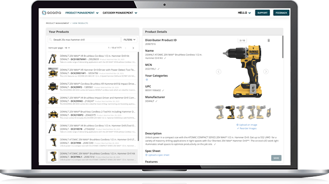 LaptopAcadia_m_DeWaltDrill-s Acadia product content on a laptop (DeWalt drill)