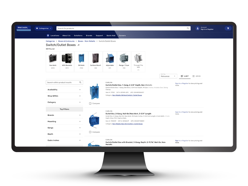 Rexel Website + DDS Data