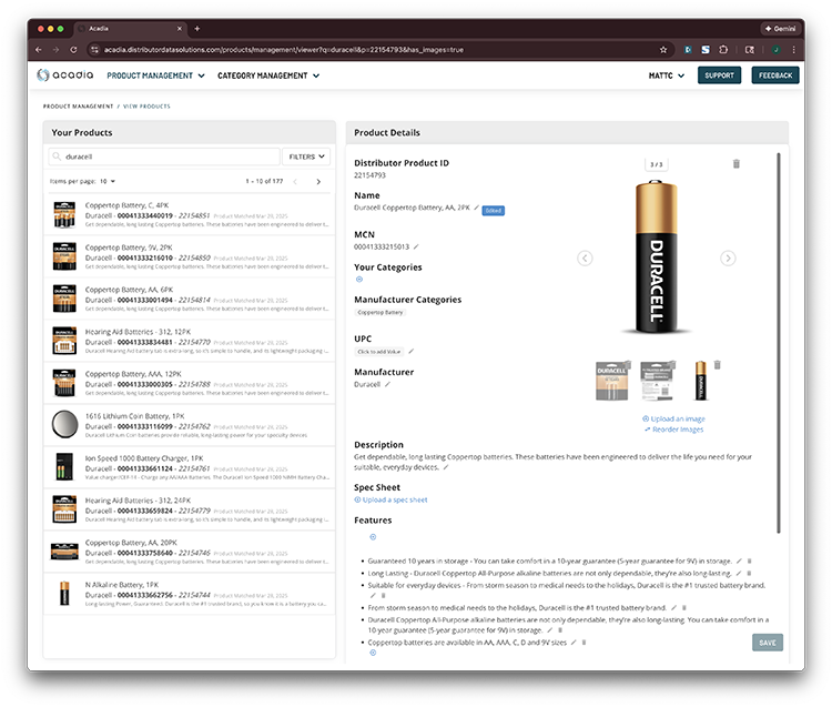 Acadia AI Product Creation - Duracell Battery