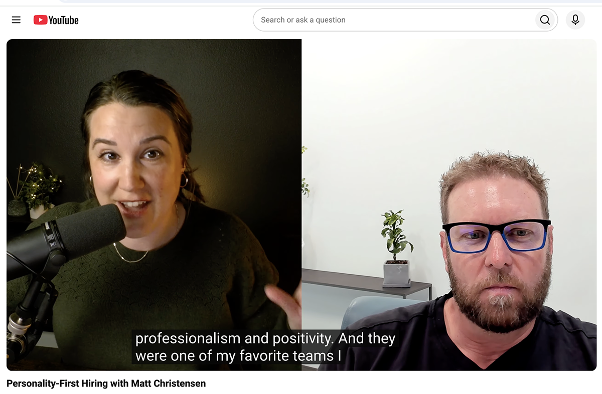 Podcast: Personality-First Hiring with Matt Christensen